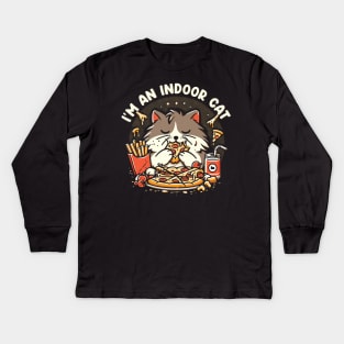 I'm An Indoor Cat Kids Long Sleeve T-Shirt